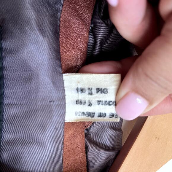 Vintage Suede Renaissance Womens Cape Cloak Size O/S Brown Western Boho Hooded - Picture 10 of 13